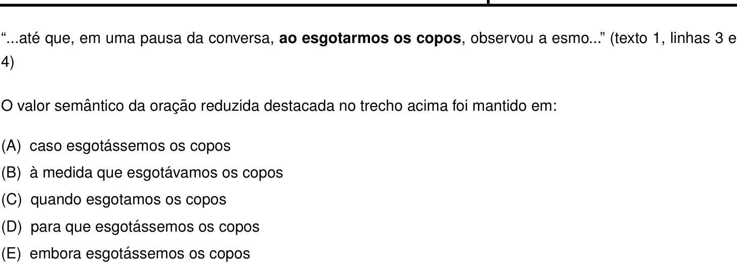 Questão 6 (Português e Inglês)
