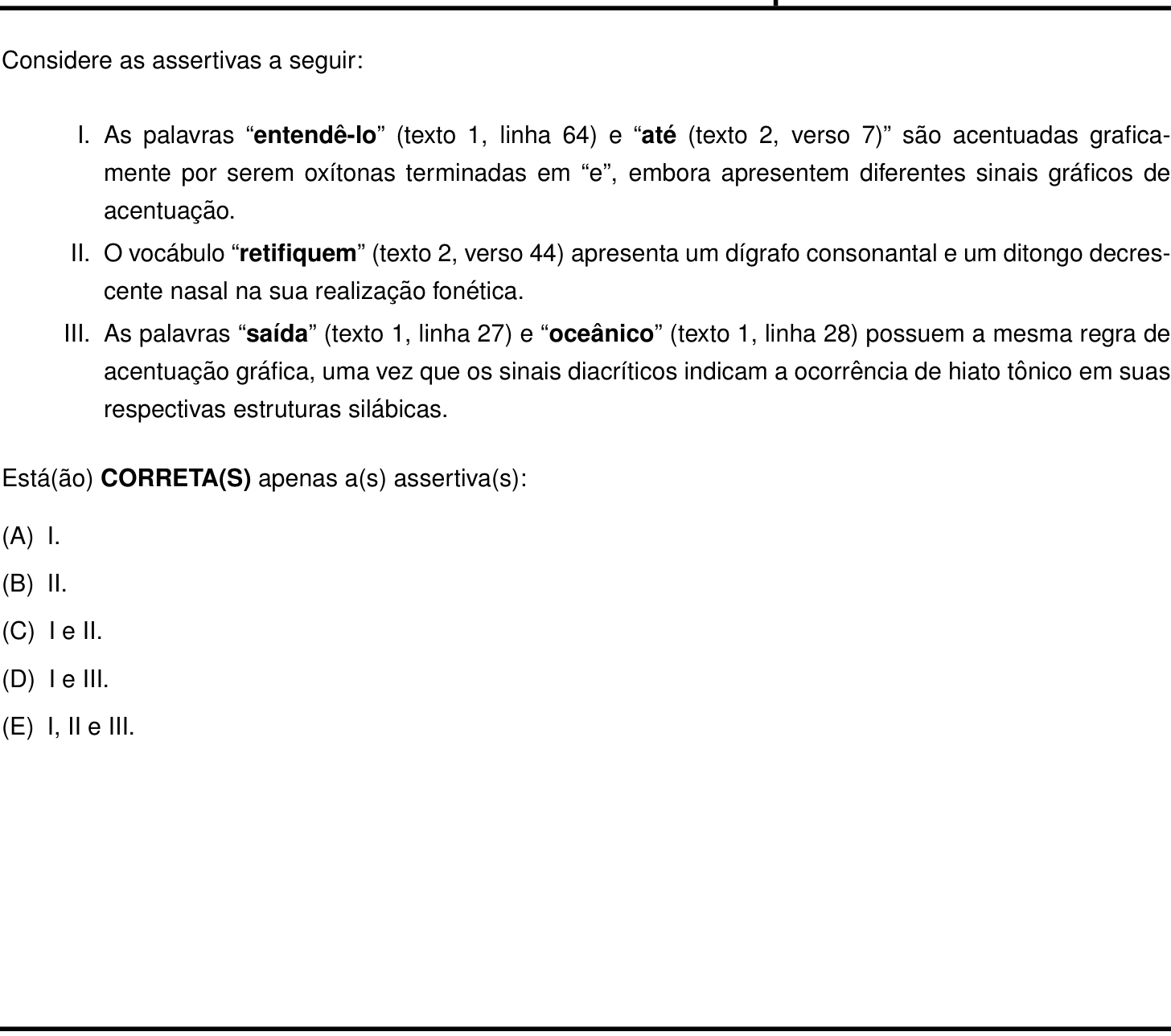 Questão 13 (Português e Inglês)