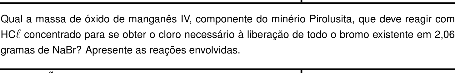 Questão 1 (Química)