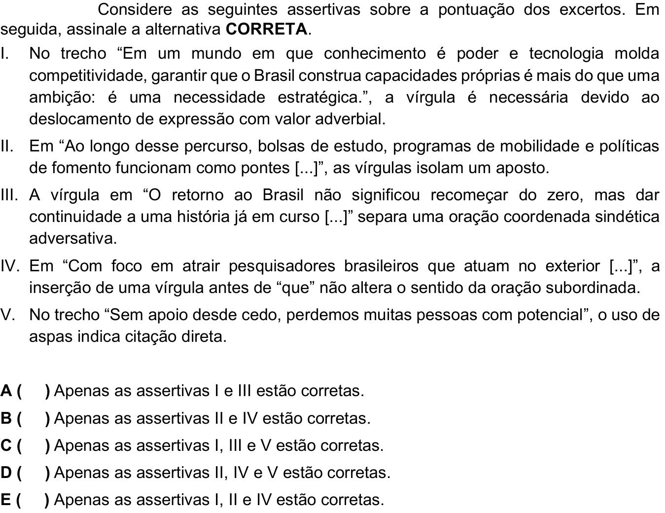 Questão 8 (Português)