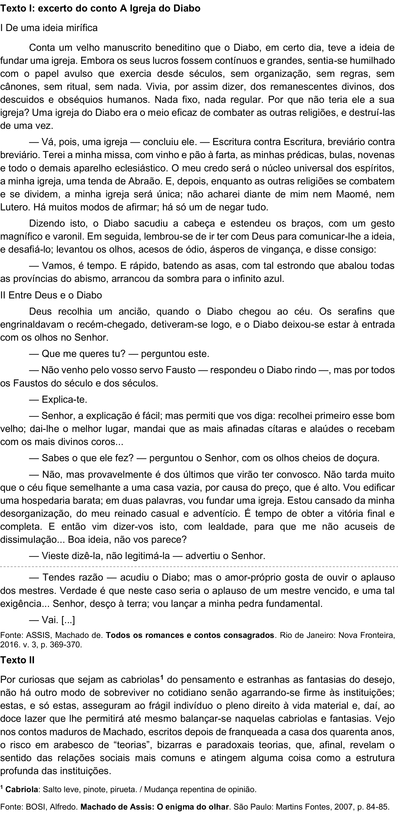 Texto de apoio da questão 11 (Português)