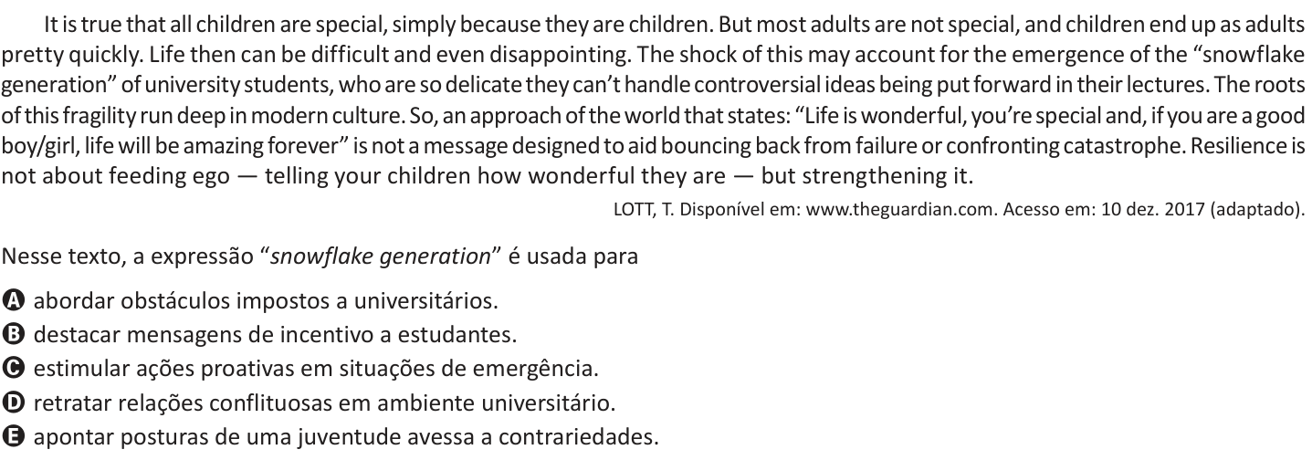 Questão 4 no caderno Azul do ENEM 2025