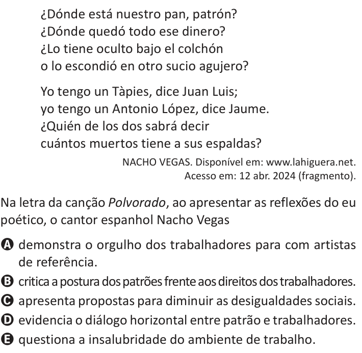 Questão 1 no caderno Azul do ENEM 2025