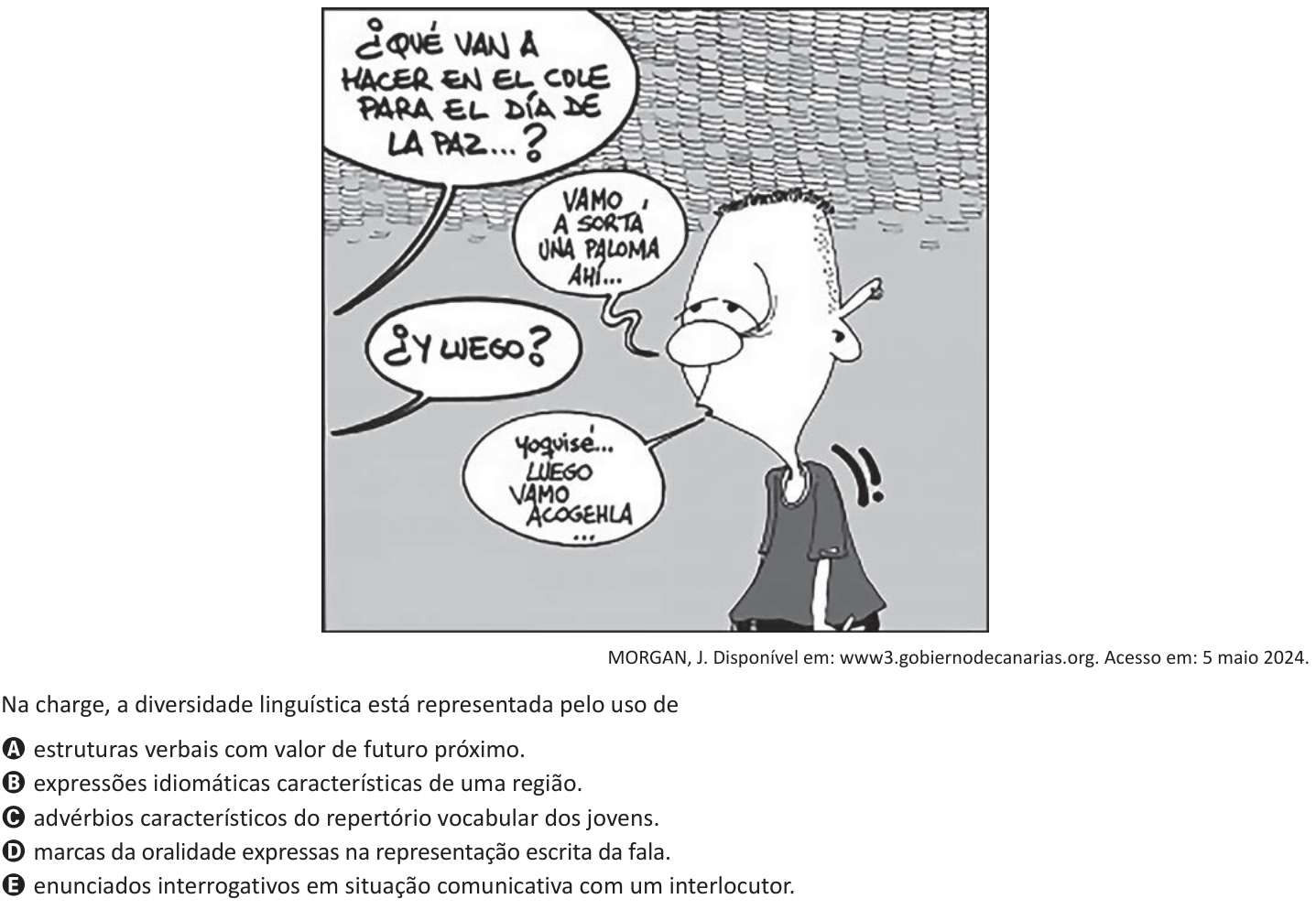 Questão 4 no caderno Azul do ENEM 2025