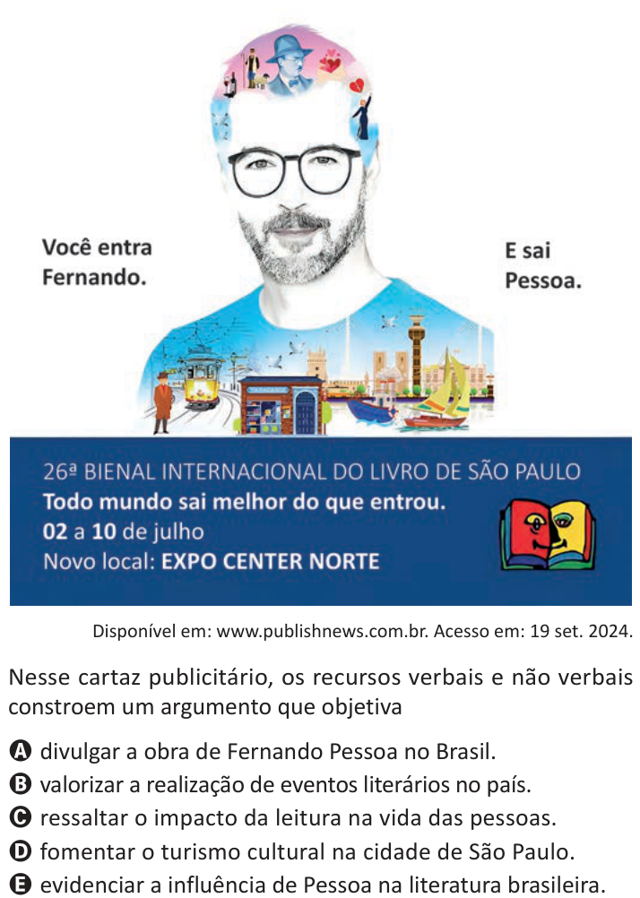 Questão 14 no caderno Azul do ENEM 2025