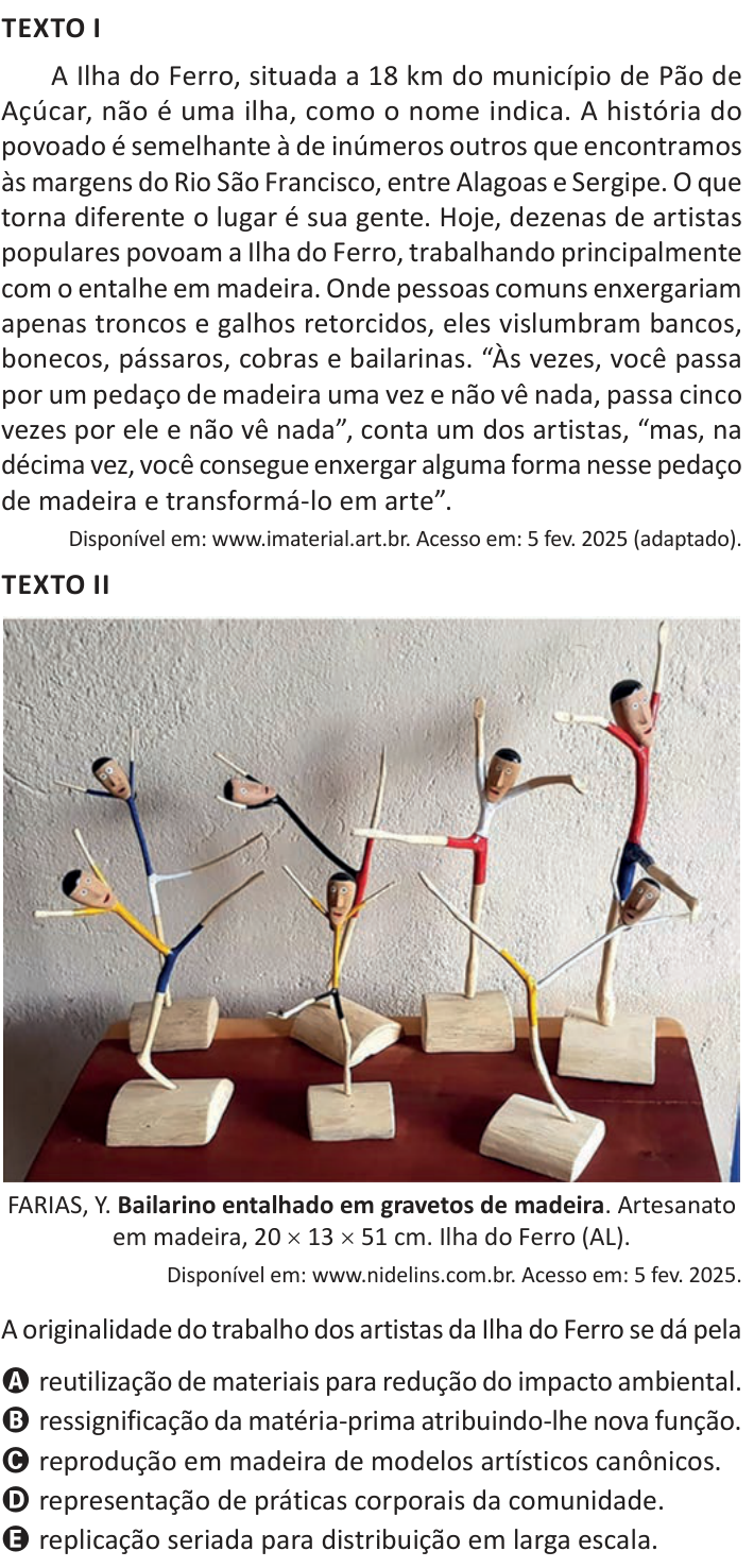 Questão 22 no caderno Azul do ENEM 2025