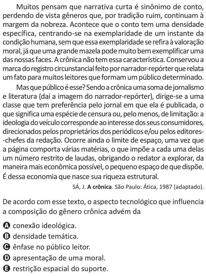 Questão 32 no caderno Azul do ENEM 2025
