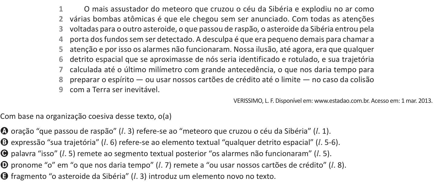 Questão 38 no caderno Azul do ENEM 2025