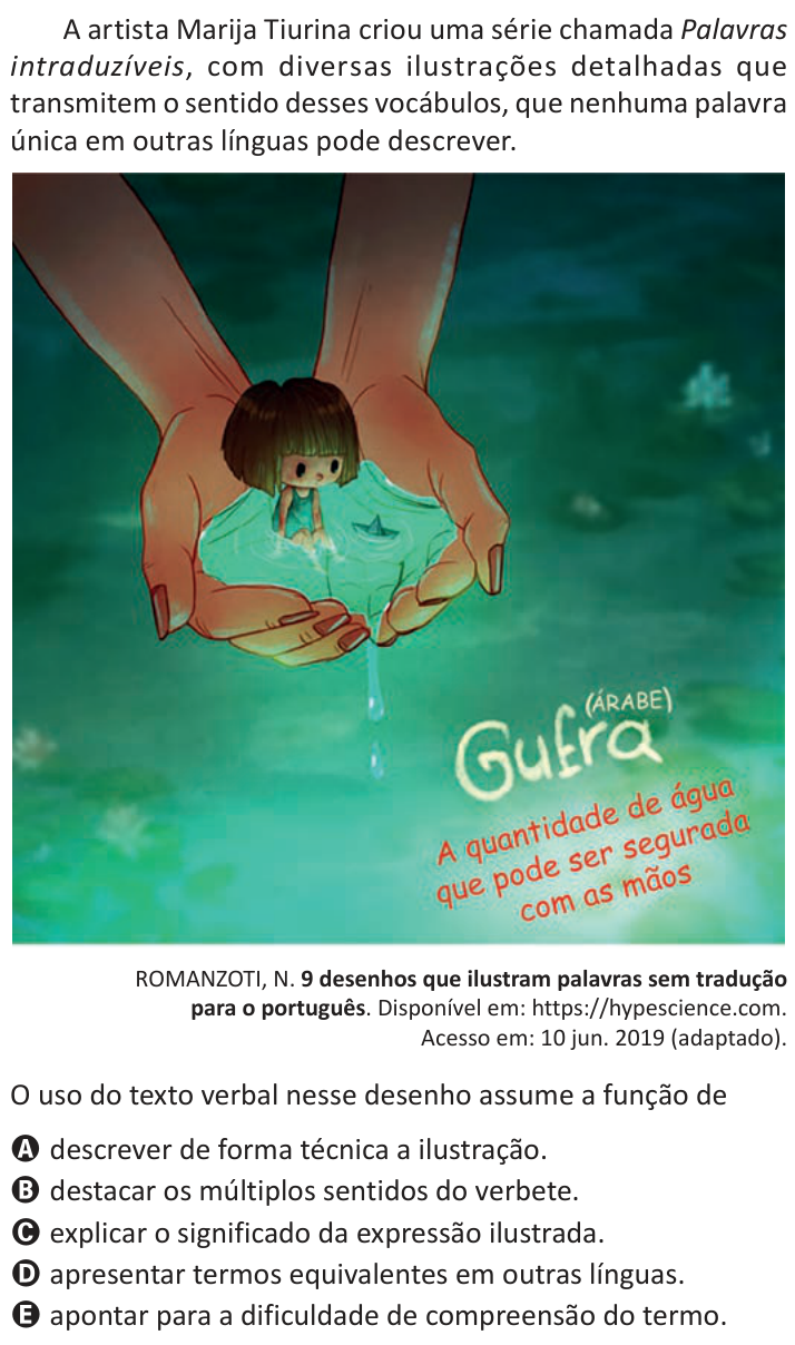 Questão 45 no caderno Azul do ENEM 2025