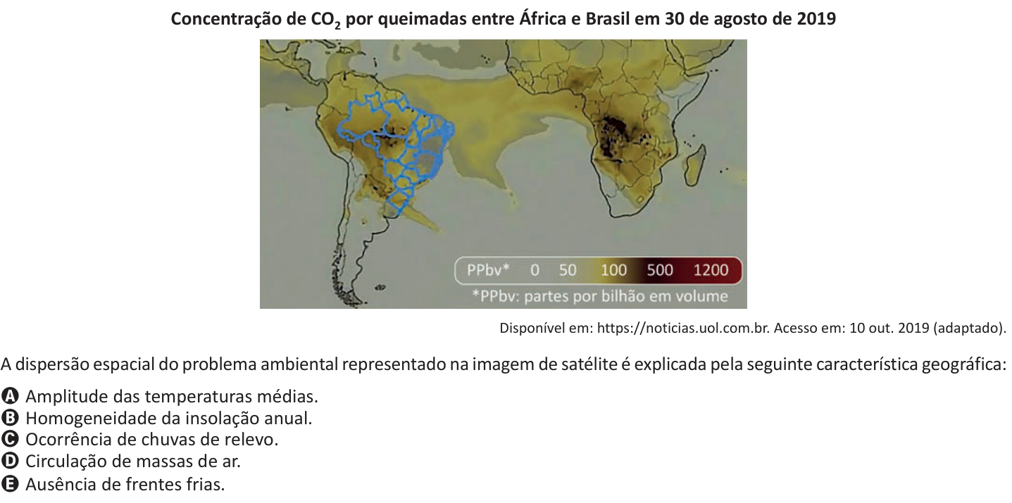 Questão 47 no caderno Azul do ENEM 2025