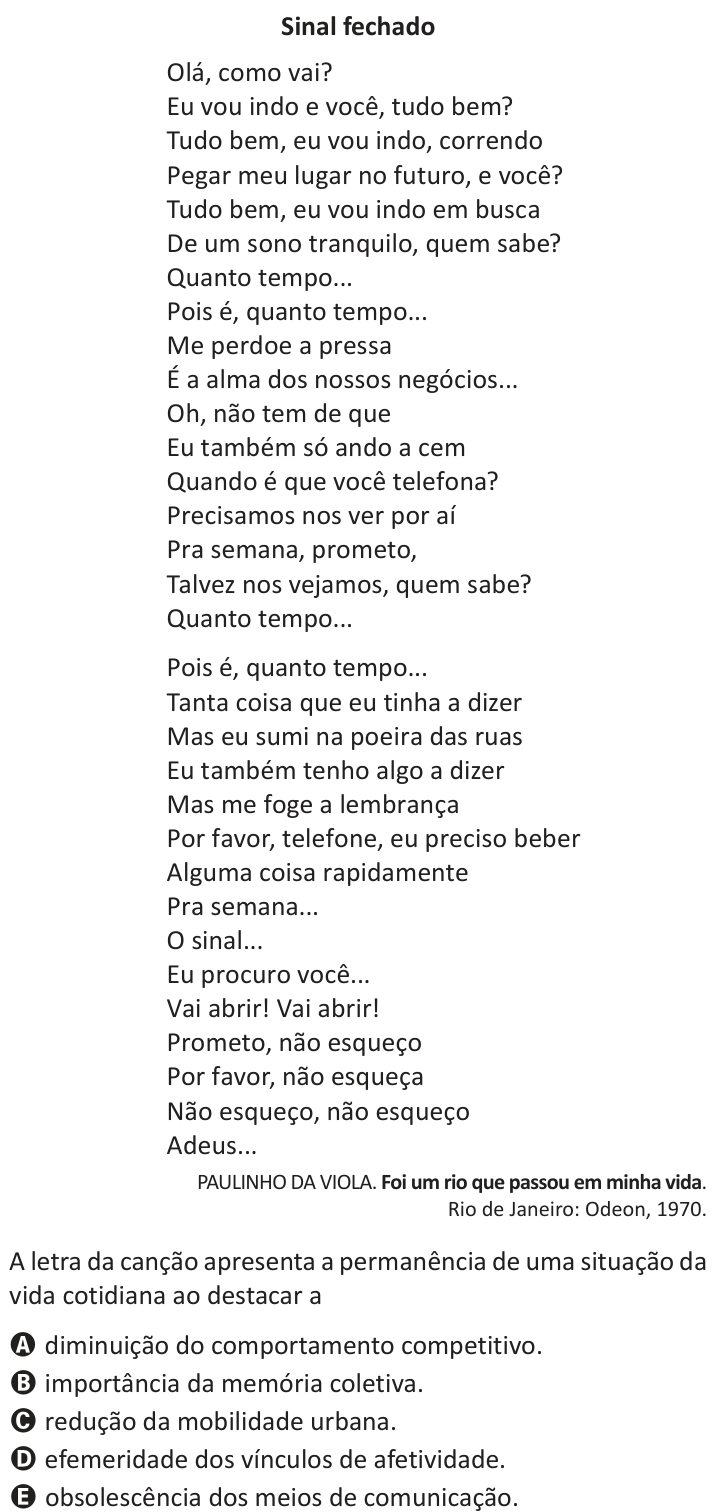 Questão 51 no caderno Azul do ENEM 2025