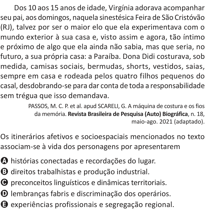 Questão 57 no caderno Azul do ENEM 2025