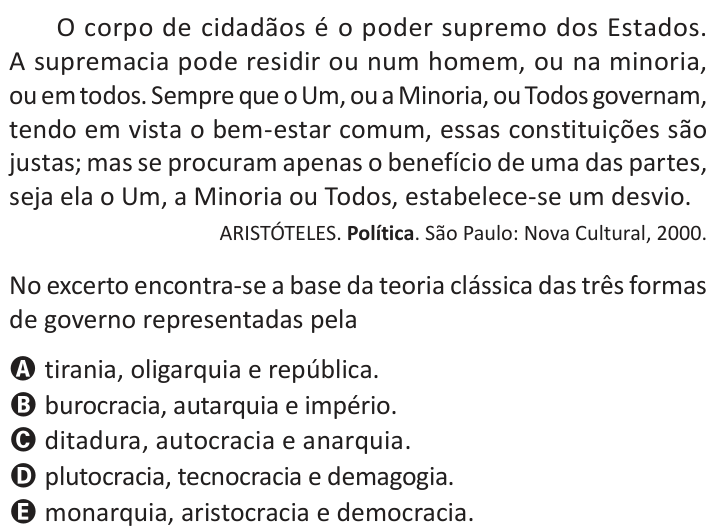 Questão 61 no caderno Azul do ENEM 2025