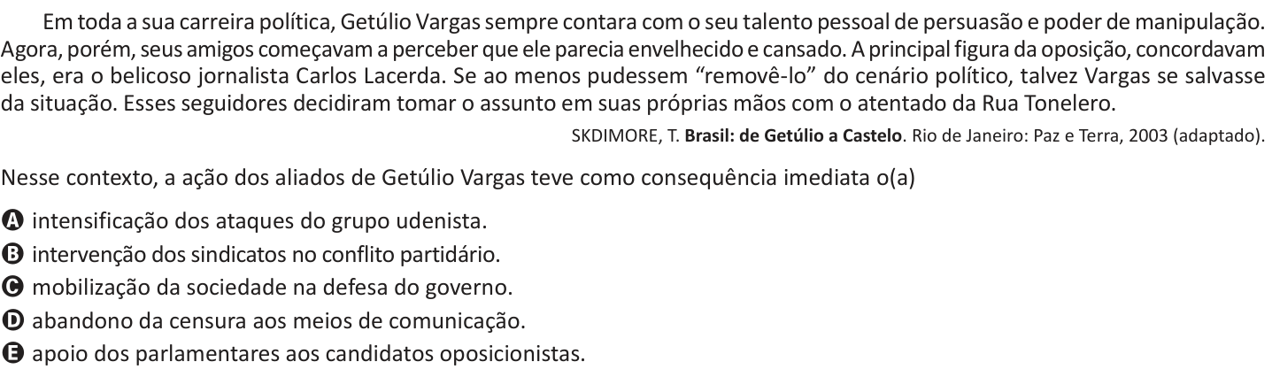 Questão 64 no caderno Azul do ENEM 2025