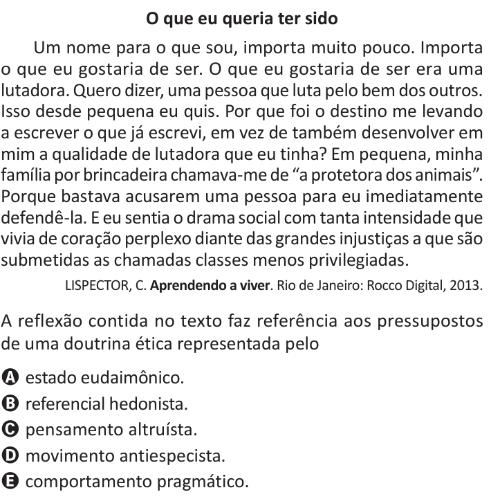Questão 65 no caderno Azul do ENEM 2025