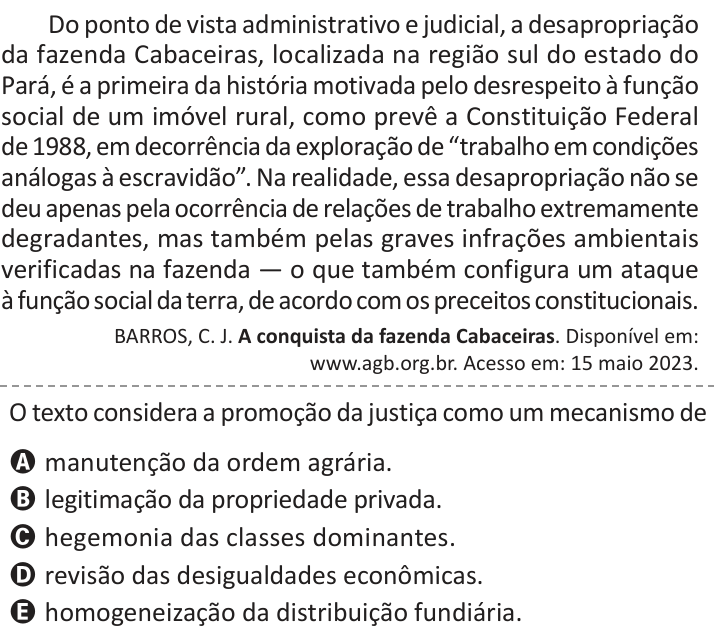 Questão 67 no caderno Azul do ENEM 2025