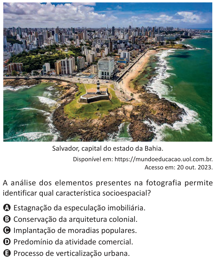 Questão 68 no caderno Azul do ENEM 2025