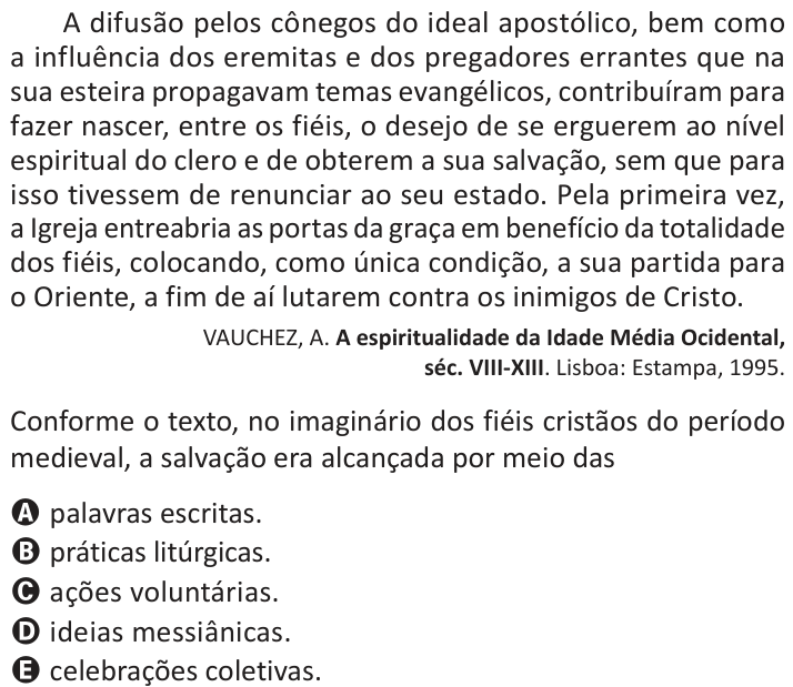 Questão 69 no caderno Azul do ENEM 2025