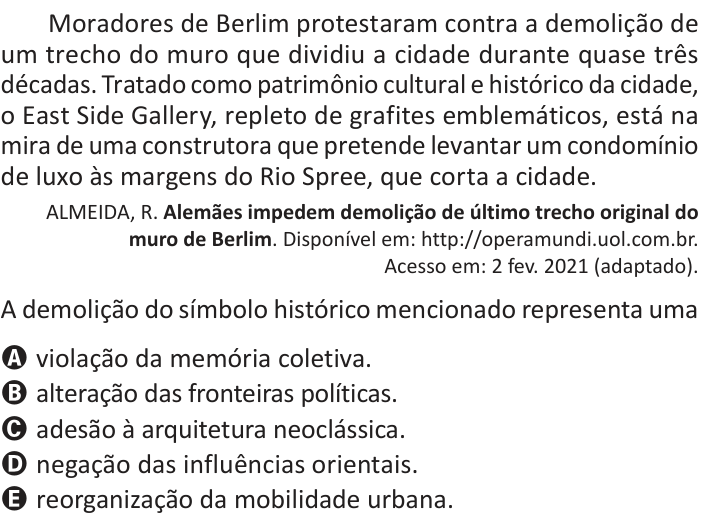 Questão 71 no caderno Azul do ENEM 2025