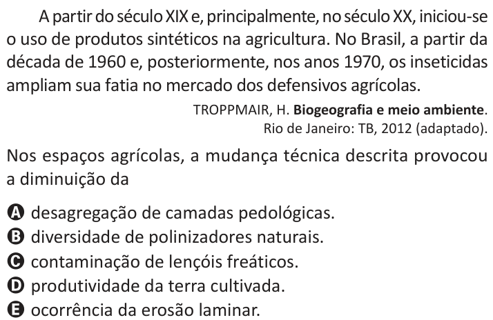 Questão 75 no caderno Azul do ENEM 2025