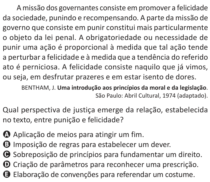 Questão 79 no caderno Azul do ENEM 2025