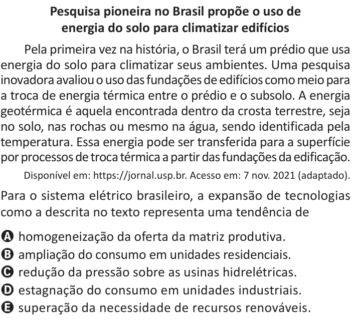 Questão 86 no caderno Azul do ENEM 2025