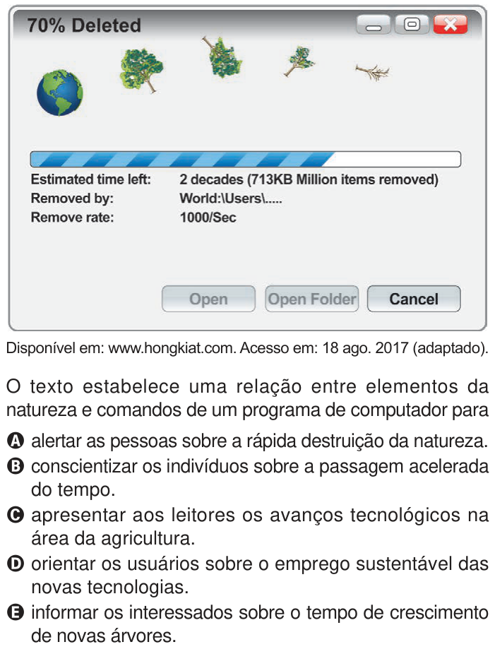 Questão 3 no caderno Azul do ENEM 2024
