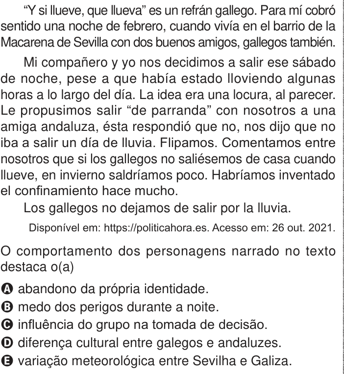 Questão 2 no caderno Azul do ENEM 2024