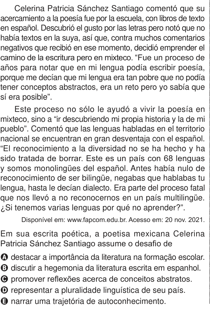 Questão 3 no caderno Azul do ENEM 2024