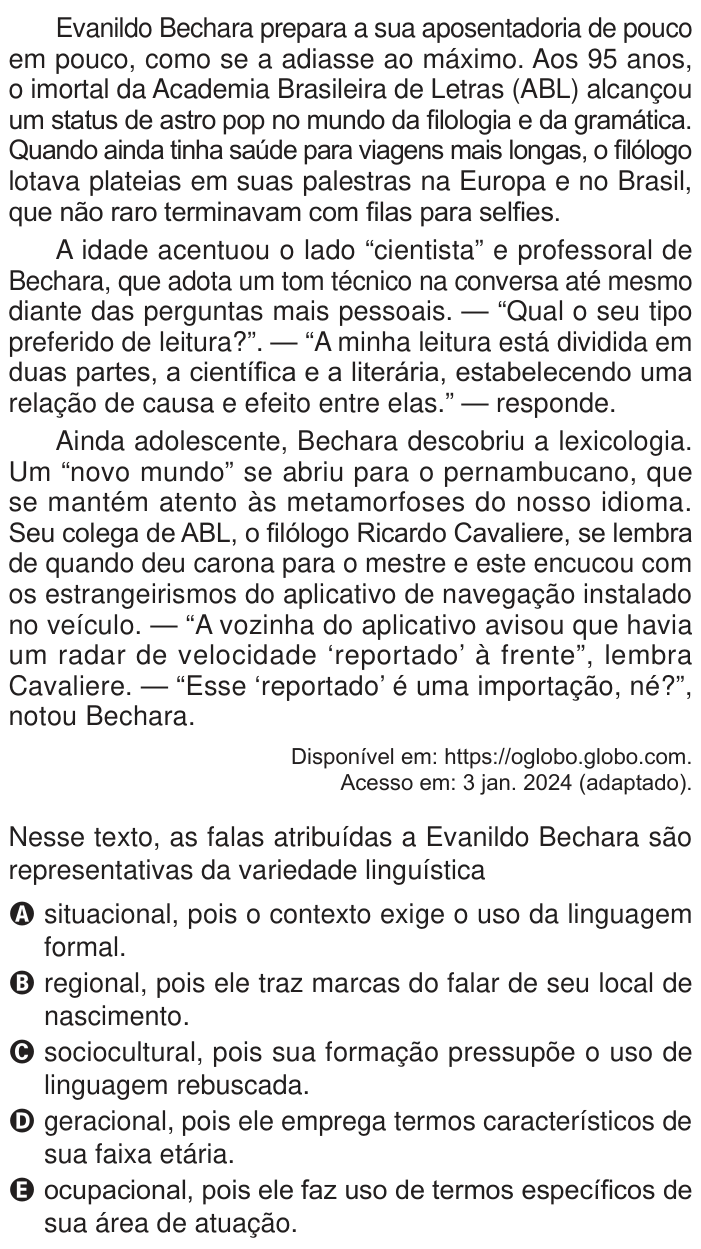 Questão 11 no caderno Azul do ENEM 2024