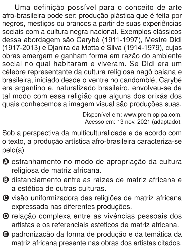 Questão 16 no caderno Azul do ENEM 2024