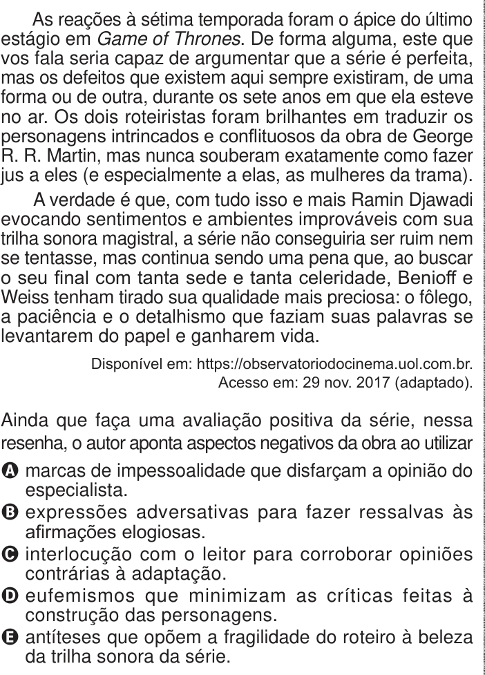Questão 23 no caderno Azul do ENEM 2024
