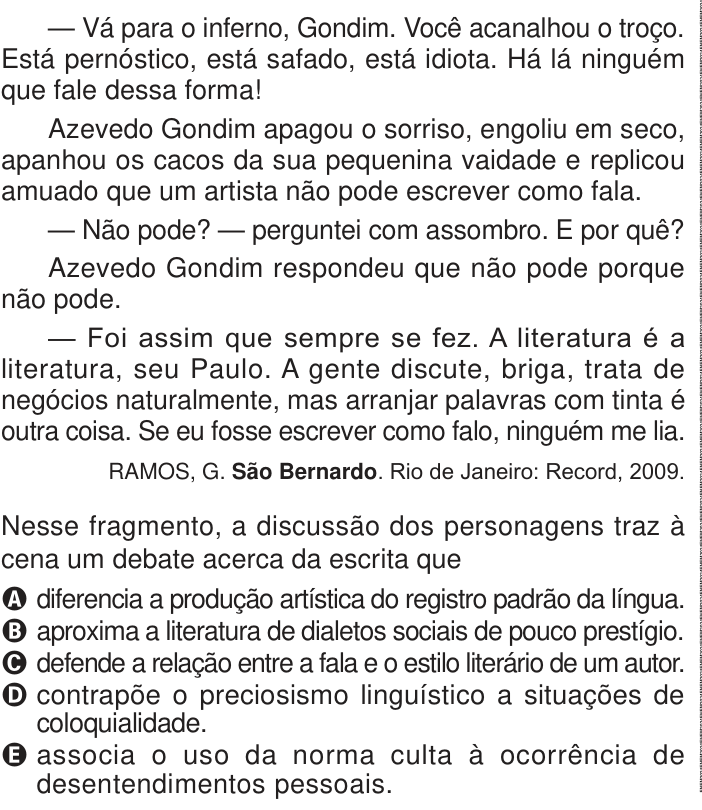 Questão 24 no caderno Azul do ENEM 2024