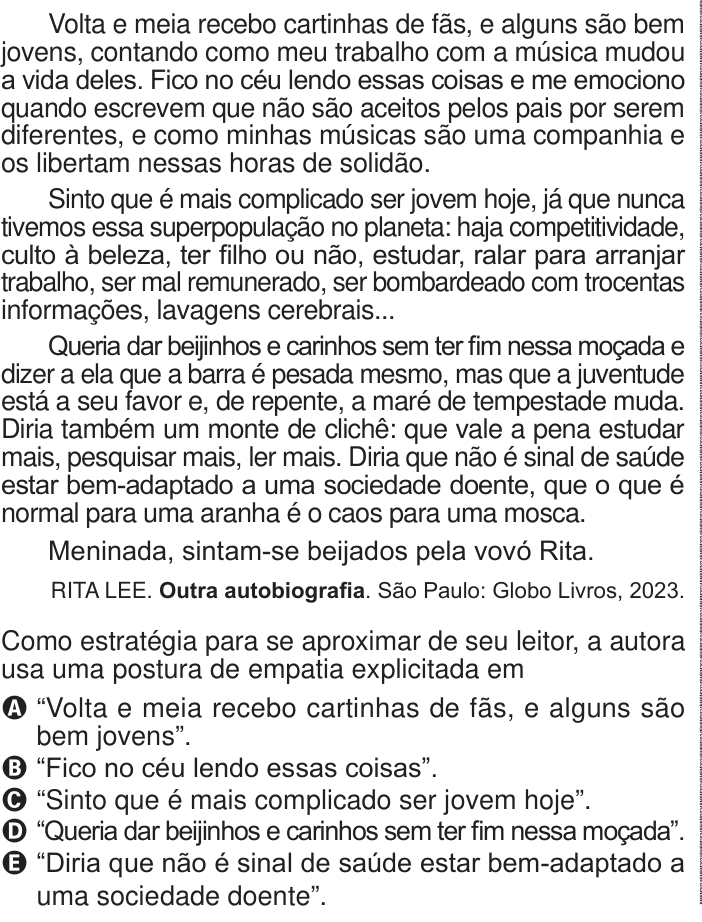 Questão 27 no caderno Azul do ENEM 2024