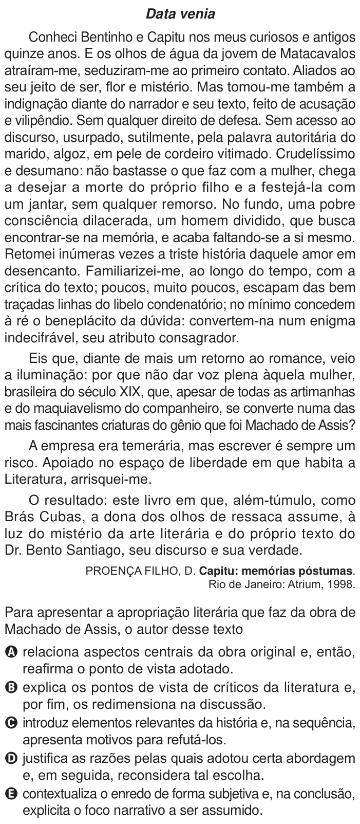 Questão 28 no caderno Azul do ENEM 2024