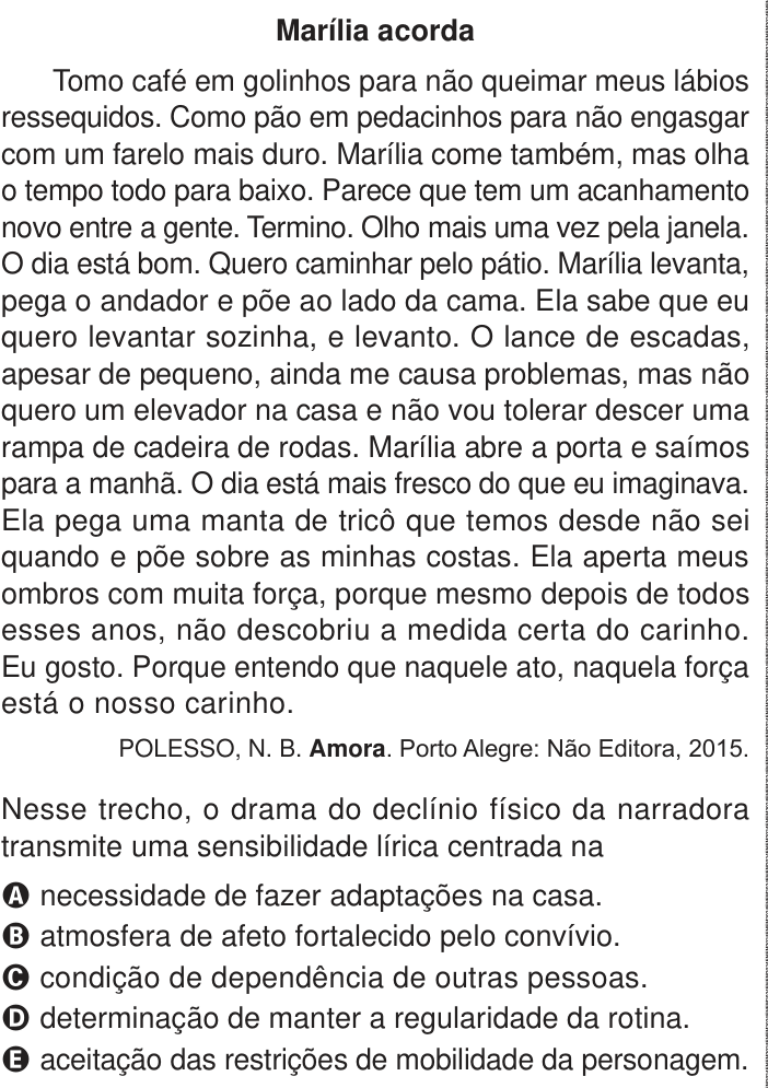 Questão 32 no caderno Azul do ENEM 2024