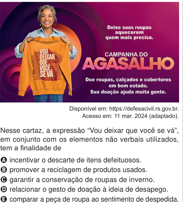 Questão 33 no caderno Azul do ENEM 2024