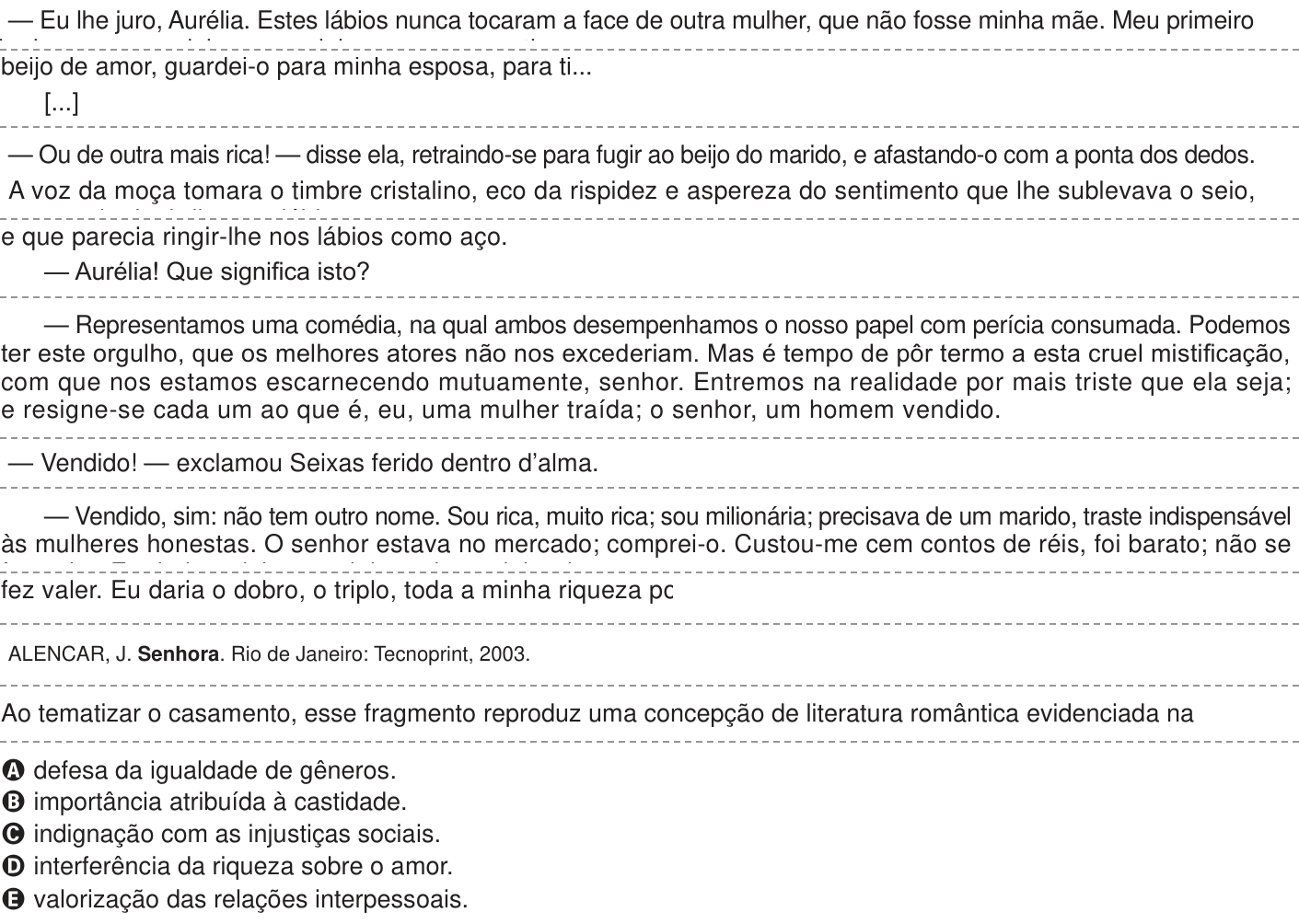 Questão 35 no caderno Azul do ENEM 2024
