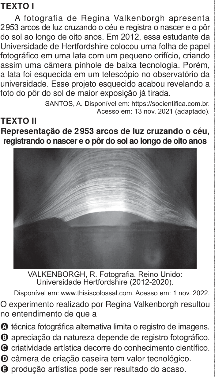 Questão 43 no caderno Azul do ENEM 2024
