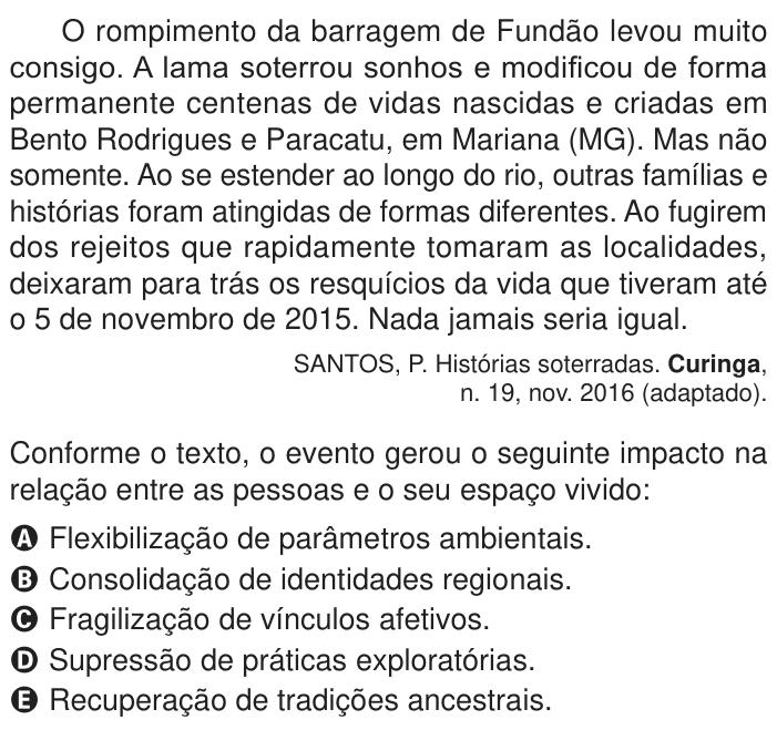 Questão 48 no caderno Azul do ENEM 2024