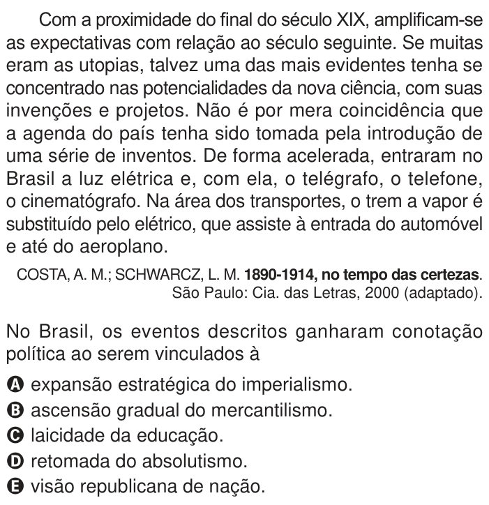 Questão 49 no caderno Azul do ENEM 2024