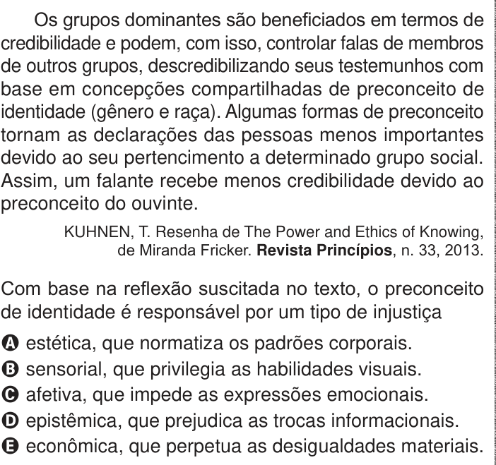 Questão 54 no caderno Azul do ENEM 2024