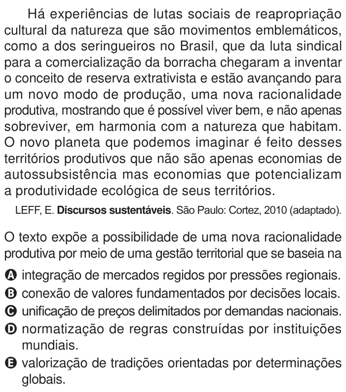 Questão 60 no caderno Azul do ENEM 2024