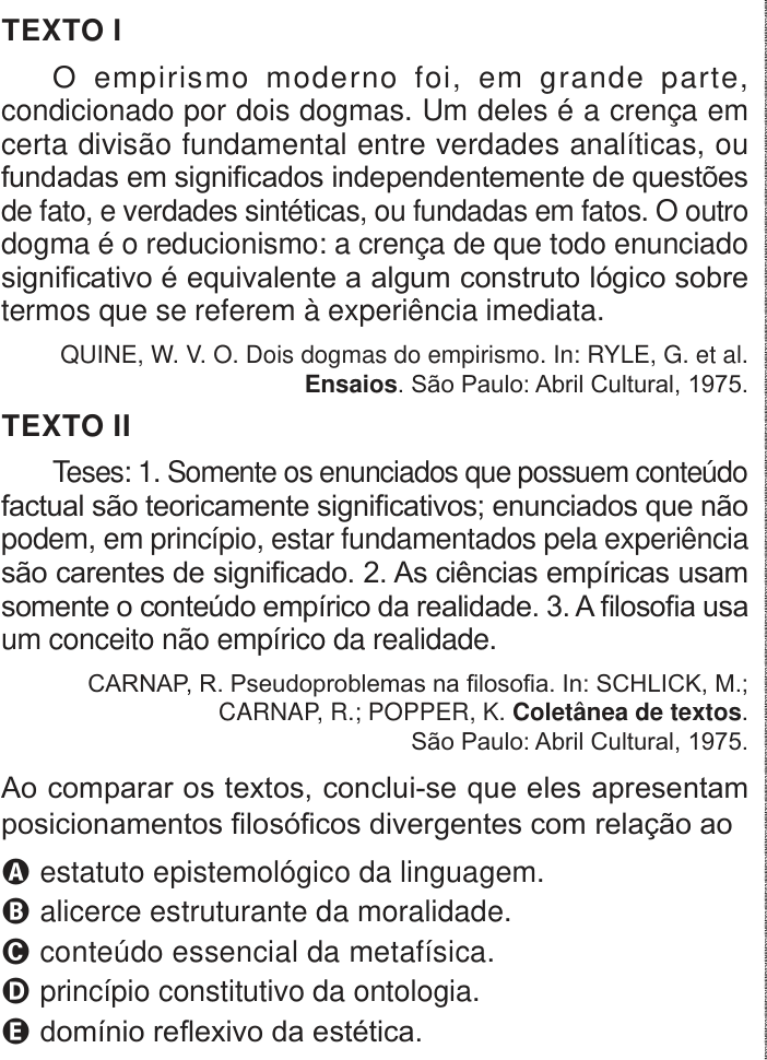 Questão 62 no caderno Azul do ENEM 2024