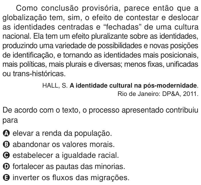 Questão 65 no caderno Azul do ENEM 2024