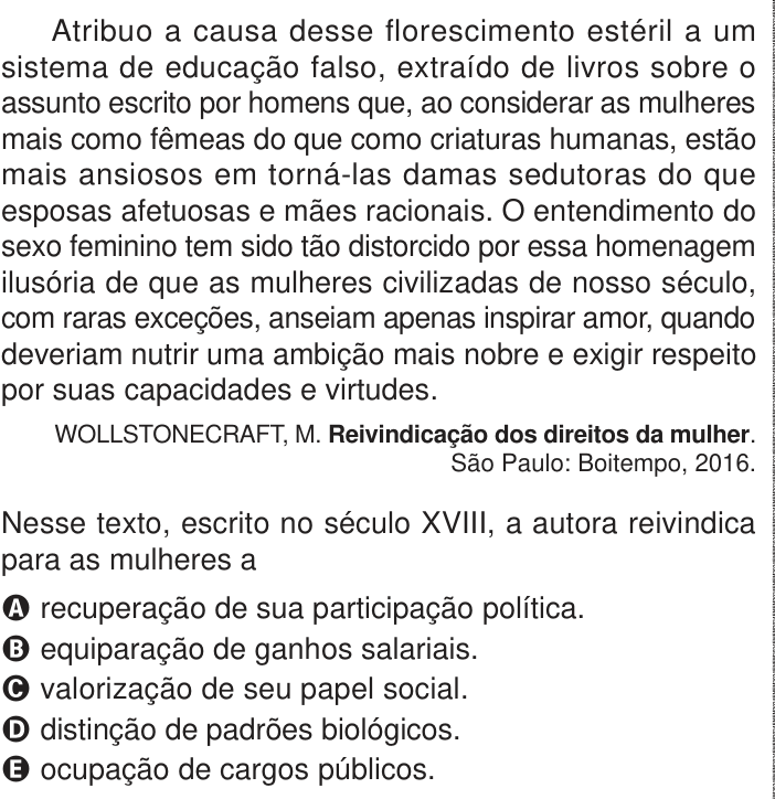 Questão 69 no caderno Azul do ENEM 2024