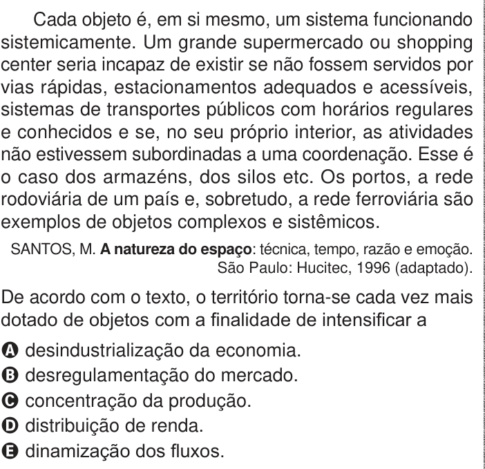 Questão 70 no caderno Azul do ENEM 2024