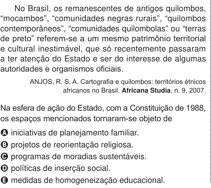 Questão 81 no caderno Azul do ENEM 2024