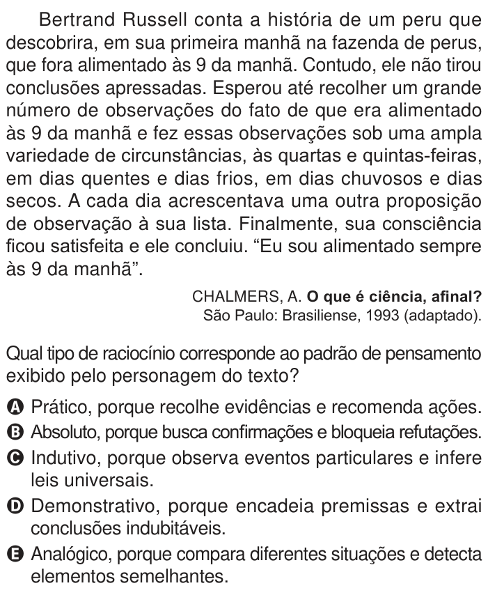 Questão 82 no caderno Azul do ENEM 2024
