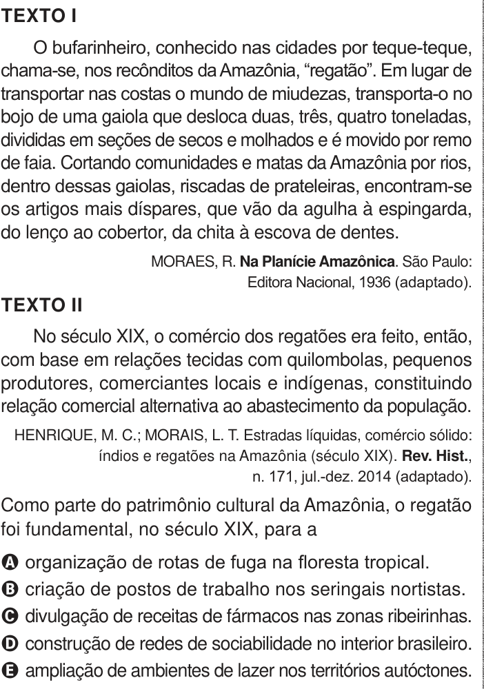 Questão 84 no caderno Azul do ENEM 2024